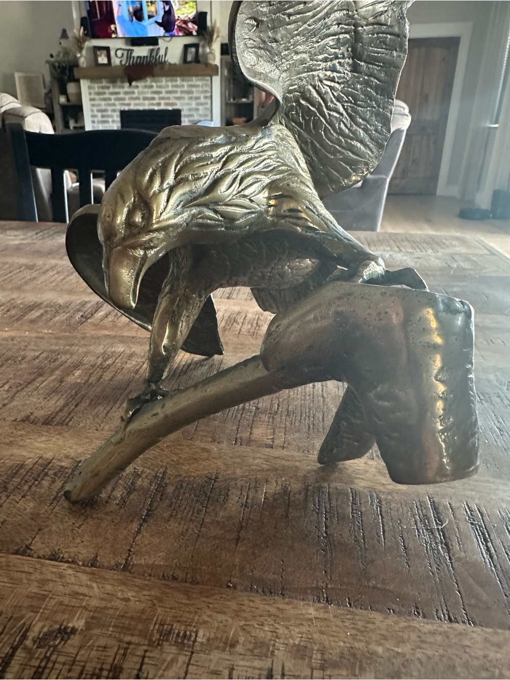 Eagle Mid Century Modern Cast Brass 14” wingspan